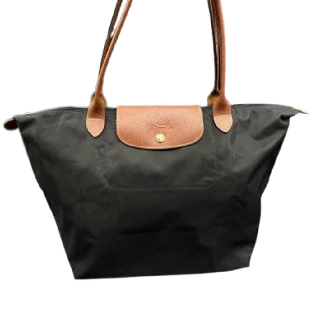 Longchamp Le Pliage Large Handle Tote Handbag Black